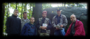 Dr. Tietz vom Naturkundemuseum Grlitz mit Team und Dr. Hensel sowie Ralf Herold am Thors Amboss 2009