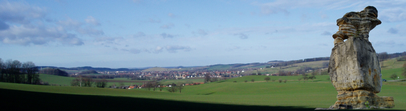 Sonnenheiligtum bei Cvikov in Tschechien - Jungfernfelsen